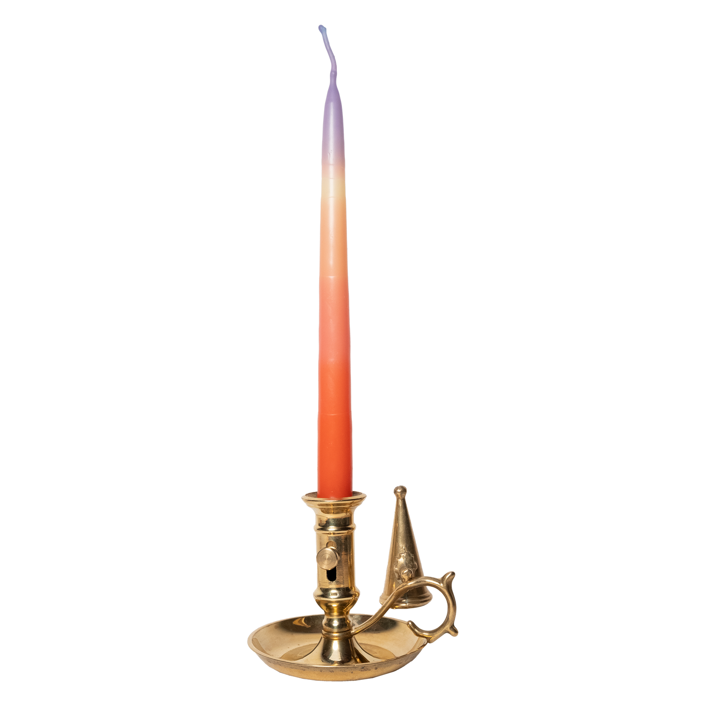 Brass Candle Holder with Candle Snuffer
